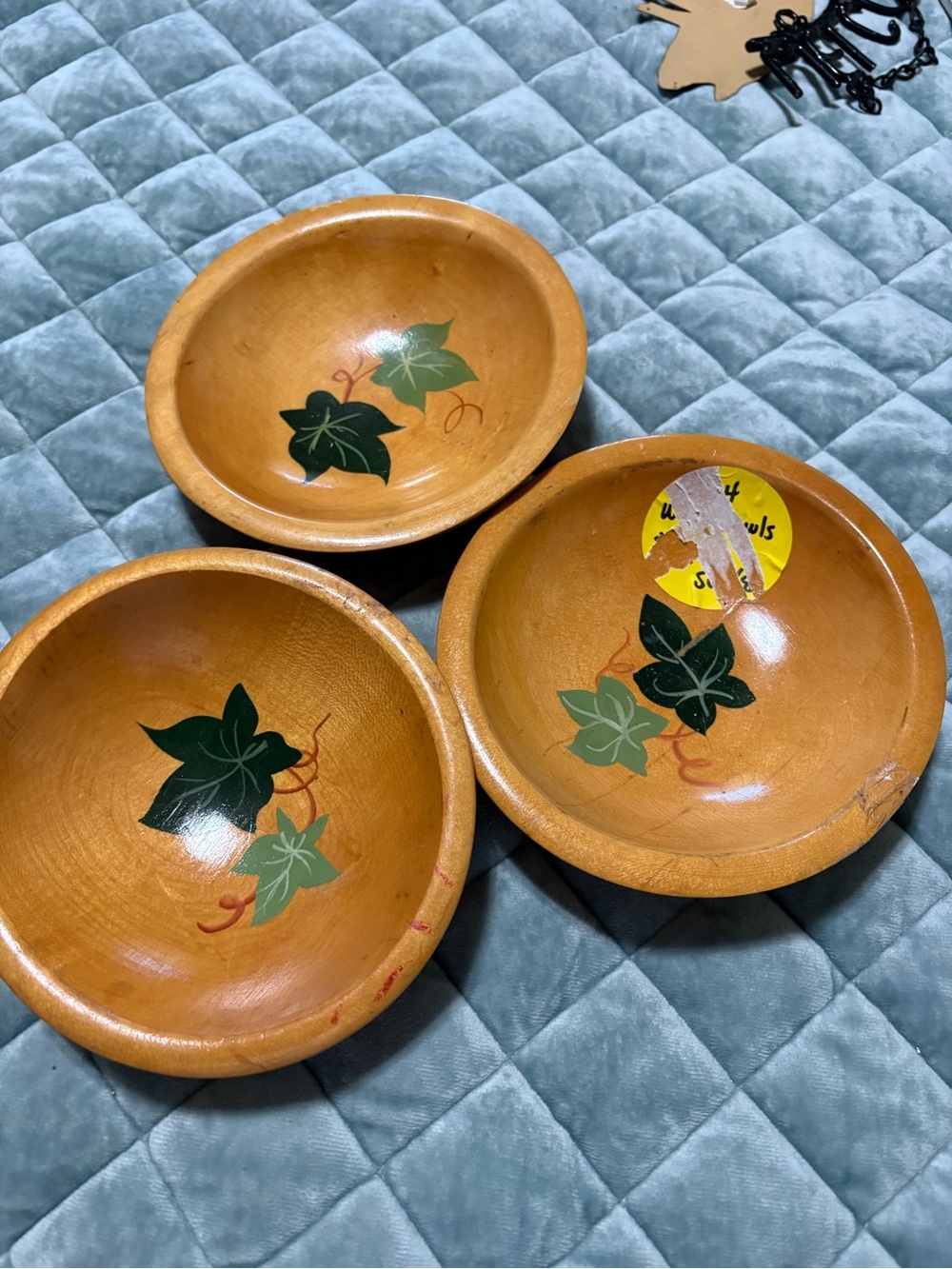 Set of 3 Wooden Serving Bowls